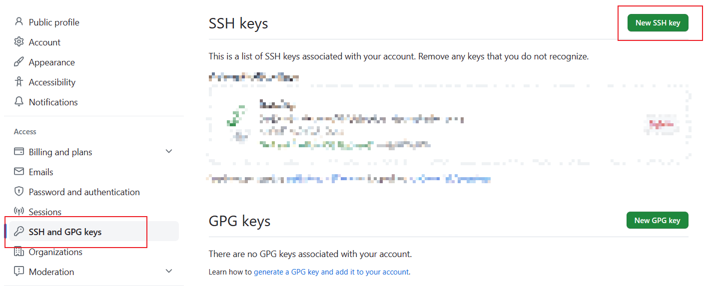 SSH and GPG keys